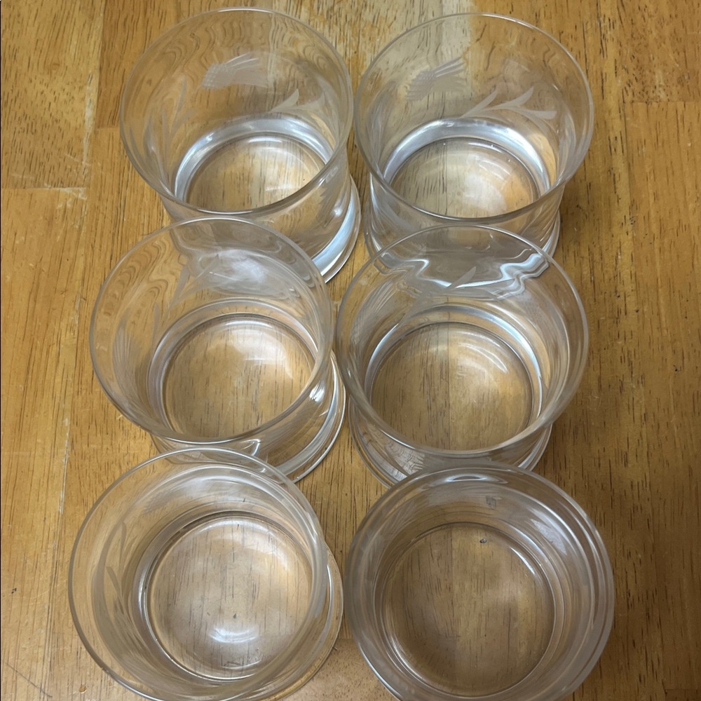 Elegant Scottish Thistle Clear Glass Tumblers set of 6 - Picture 5 of 6